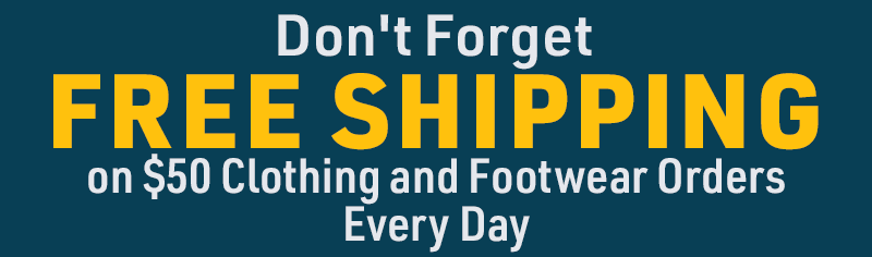 Don't forget Free Shipping on $50 clothing and footwear orders every day.