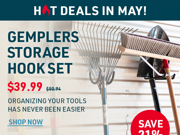 Gemplers Storage Hook Set: May Hot Deal. Get a set of 6 heavy-duty storage hooks for 21% off.