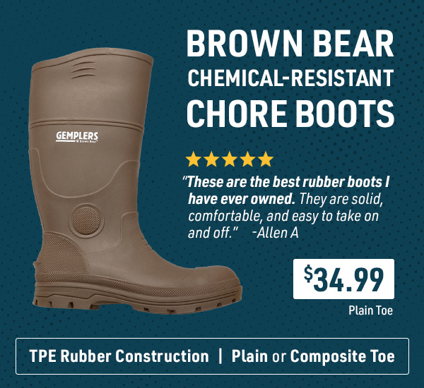 Brown Bear Chemical-Resistant Chore Boots