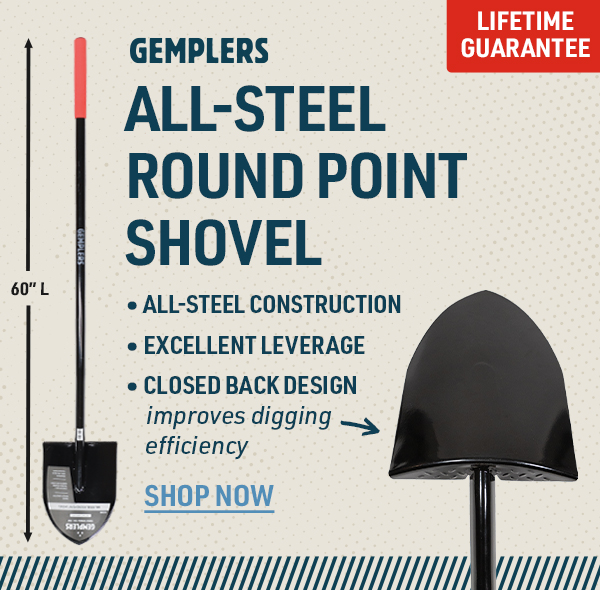 Gemplers All-Steel Round Point Shovel