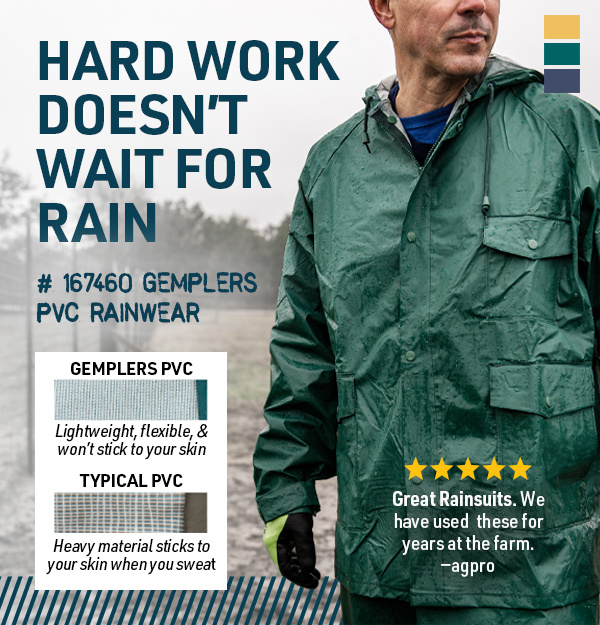 Hard Work Doesn't Wait for Rain - Gemplers PVC Rainwear